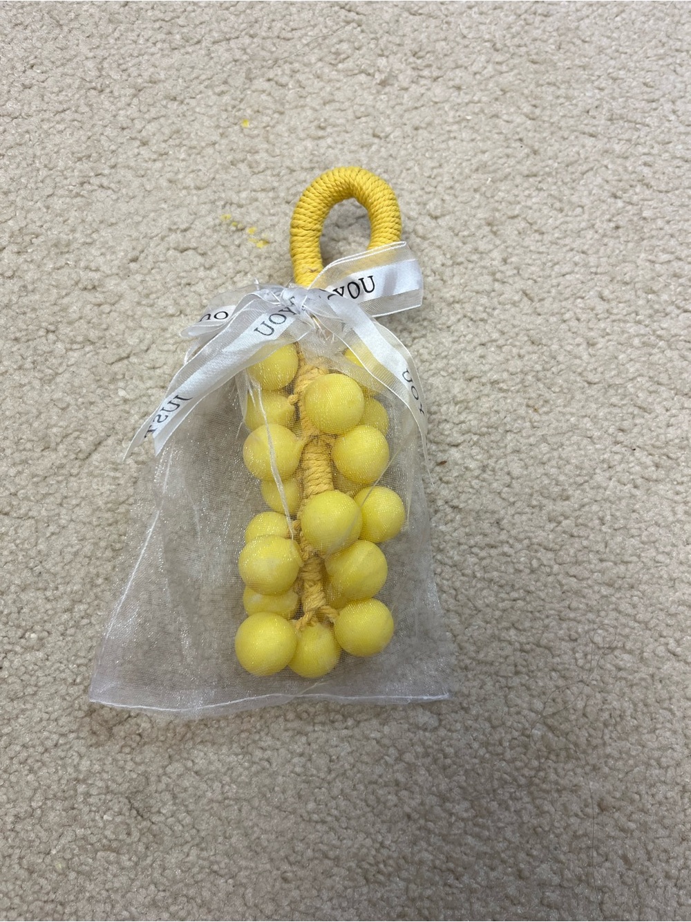 Soap in the shape of yellow grapes